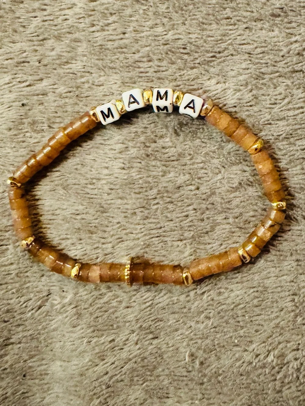 “Mama” Beaded Stretch Bracelet